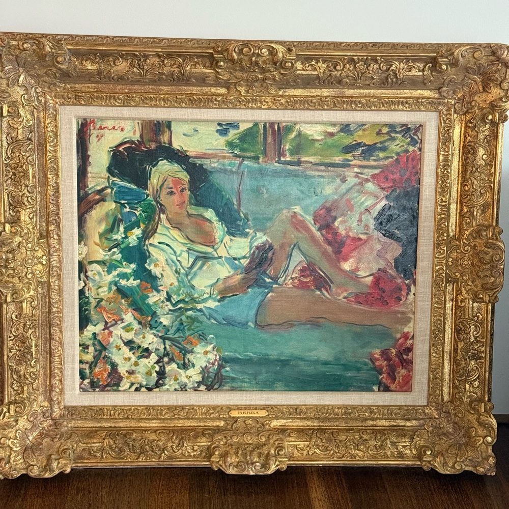 Elegant Gold Framed Art with Vibrant Colors , artist , Dimitrie Berea